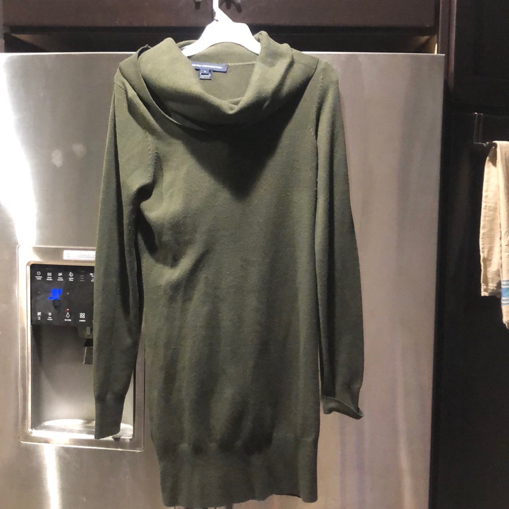 French connection size S green sweater dress.